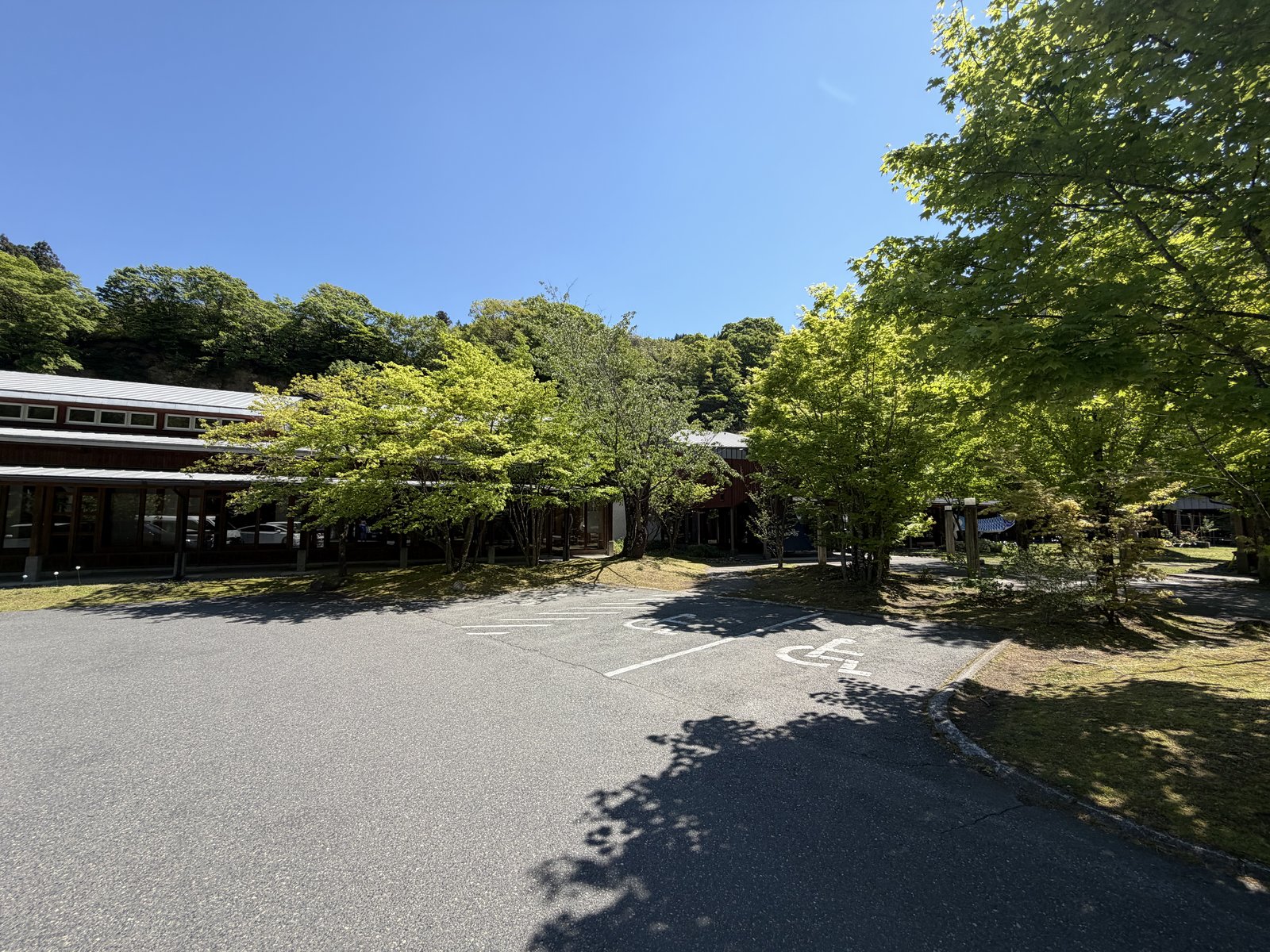 しゃくなげの湯 建物外観・駐車場側