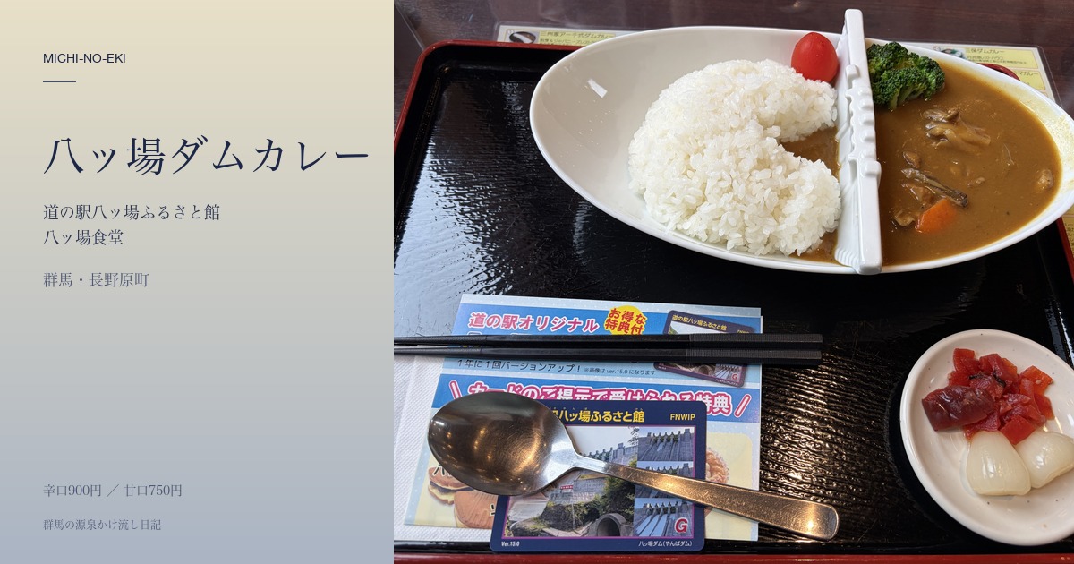 八ッ場ダムカレー実食｜道の駅八ッ場ふるさと館 八ッ場食堂 | 群馬の